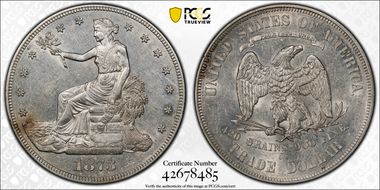 1873-CC T$1 Trade AU53