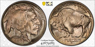 1913-D 5C Type 1 MS67+