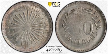 1913 50C KM-608 Reeded Edge MS64