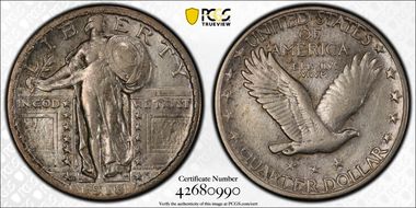 1918-D 25C XF45