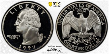 1997-S 25C Silver PR68DCAM