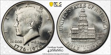 1976-S 50C Silver MS66