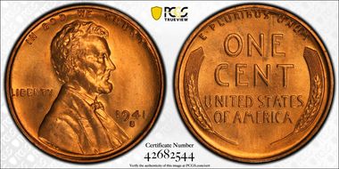 1941-S 1C MS67+ RD