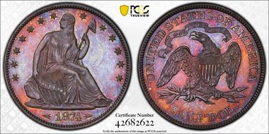 1874 50C Arrows PR63