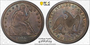 1853 $1 AU55