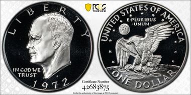 1972-S $1 Silver DDO FS-101 PR70DCAM
