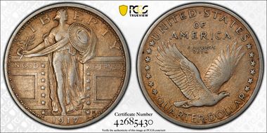 1917-D 25C Type 1 N1