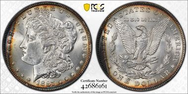 1887 $1 MS64