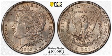 1902 $1 MS62