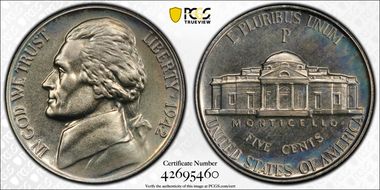 1942-P 5C Silver PR63