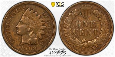 1909-S 1C Indian N1BN