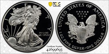 1998-P $1 Silver Eagle PR68DCAM