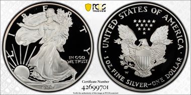 2006-W $1 Silver Eagle PR69DCAM