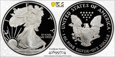 2006-W $1 Silver Eagle PR69DCAM