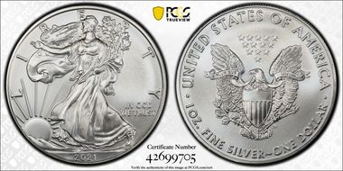 2021 $1 Silver Eagle - Type 1 MS69