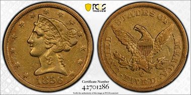 1856-C $5 XF40