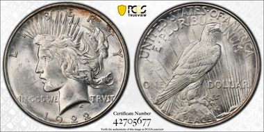 1922-D $1 MS63