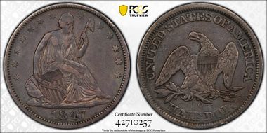 1847-O 50C WB-5 Large O VF35