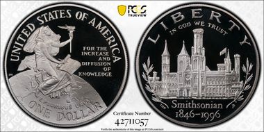 1996-P $1 Smithsonian PR69DCAM