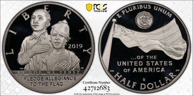 2019-S 50C American Legion 100th Ann PR70DCAM