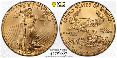 1997 $50 Gold Eagle MS68
