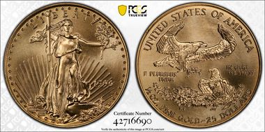 1999 $25 Gold Eagle MS68