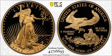 1987-P $25 Gold Eagle PR69DCAM