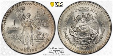 1984-Mo Onza Libertad Ag MS66