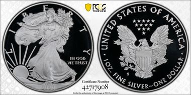 2020-S $1 Silver Eagle PR69DCAM