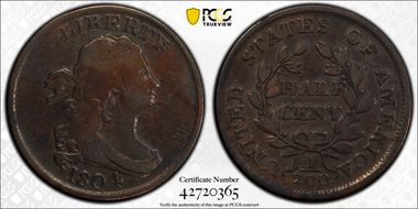 1804 1/2C C-8, Spiked Chin N1BN