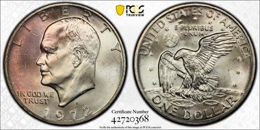 1972-S $1 Silver MS67