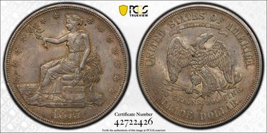 1875-S T$1 Type I/I AU58
