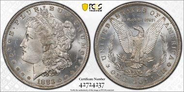 1883-O $1 MS64