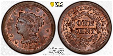 1850 1C N-2 MS66BN