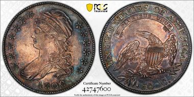 1808/7 50C AU53