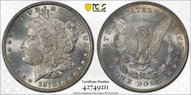 1878 7/8TF $1 Weak MS62