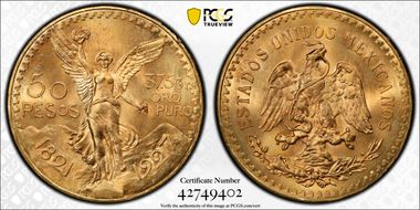1927 50 Peso KM-481  Au MS65