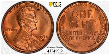 1931-S 1C MS65RD