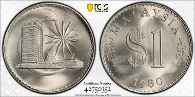 1980 Ringgit KN8 MS65