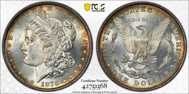 1878 8TF $1 VAM 22 Polished LIB MS64