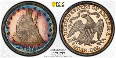 1874 25C Arrows PR64CAM