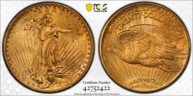 1913-S $20 MS62