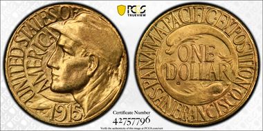 1915-S G$1 Panama-Pacific MS63