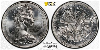 1982 $10 XII Commonwealth Games N1