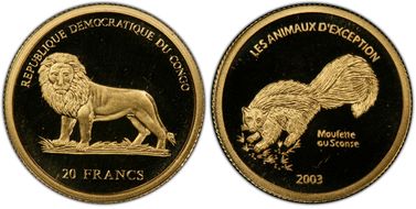 2003 20 Fr Skunk - Exceptional Animals PR69DCAM