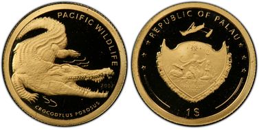 2007 $1 Saltwater Crocodile Pacific Wildlife PR69