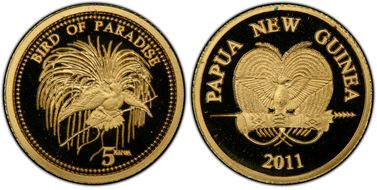 2011 5 Kina Bird of Paradise PR69DCAM