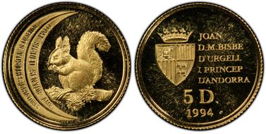 1994 5 Din Red Squirrel PR69DCAM