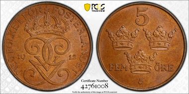 1912 5 Öre MS65BN