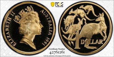 1991 $1 PR69DCAM